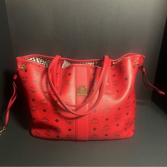 EUC Red MCM Tote and Pouch Bundle - Picture 2 of 11